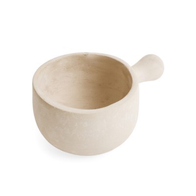 Bowl With Handle White