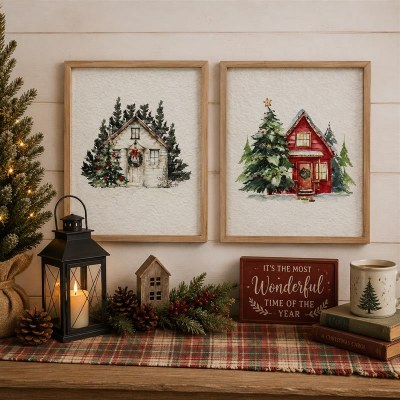 Sign Winter Paper Frame 1ct