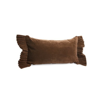 Cushion Velvet 22in Brown