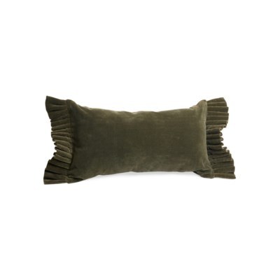 Cushion Velvet 22in Olive
