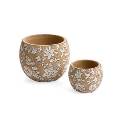 Planter Engraved Flower 1ct