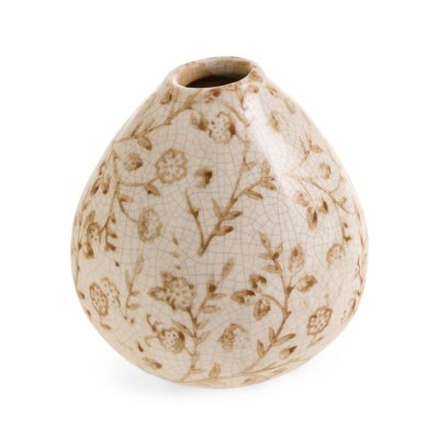 Bud Vase Printed Flower 5in