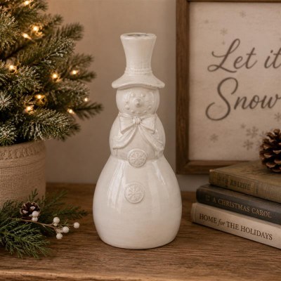 Snowman Ceramic 8in 1ct