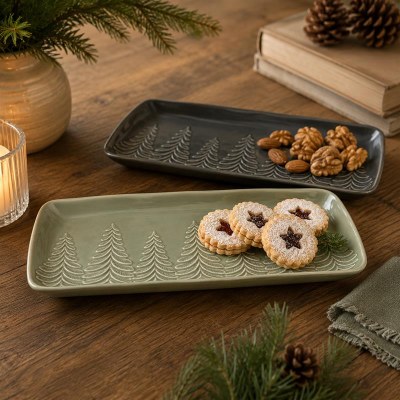 Tree Ceramic Platter 1ct