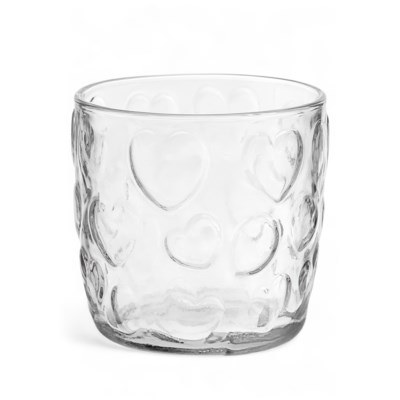 Glass With Hearts Clear
