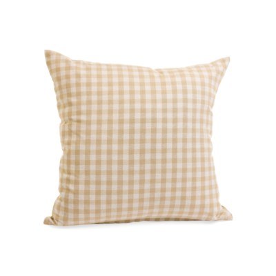 Cushion Gingham Beige 30in