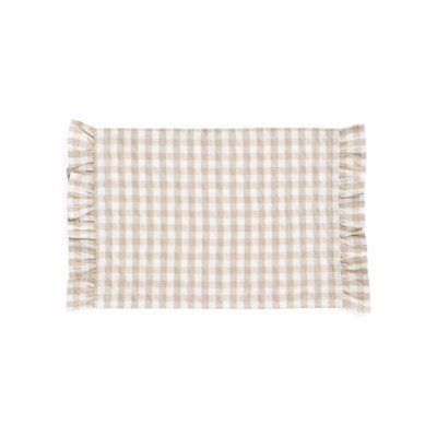 Placemat Gingham Cream 1ct