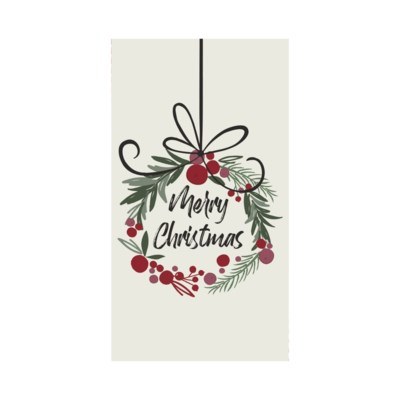 Napkins Guest Xmas Wreath