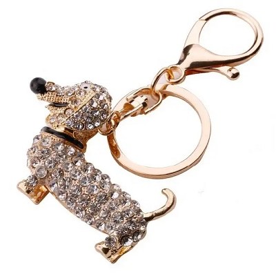 Key/purse Charm Rhinestone Dog
