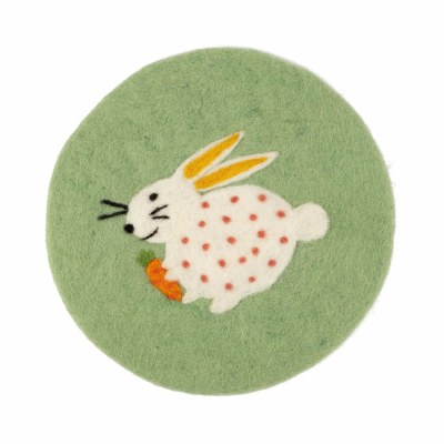 Trivet With Bunny Green