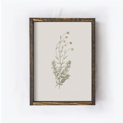 Vintage Flower Art Sign Large