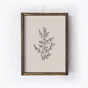 Vintage Floral Branch Sign Med