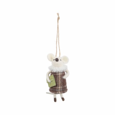 Mouse Plaid Dress Ornament
