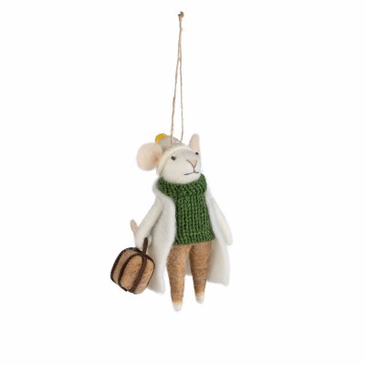 Mouse Traveller Ornament 1ct