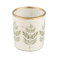 Glass Votive Holder Fern 3in