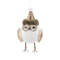 Plush Owl Standing 1ct