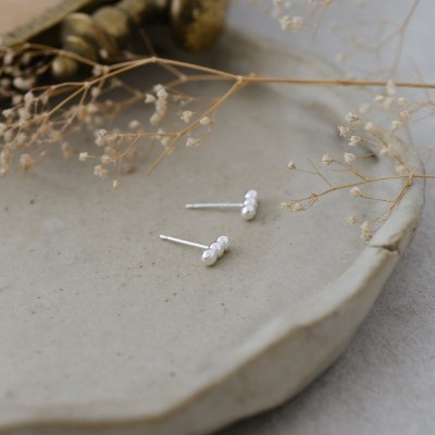 Earrings Align Studs Silver