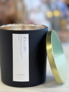 All Is Calm Candle Black