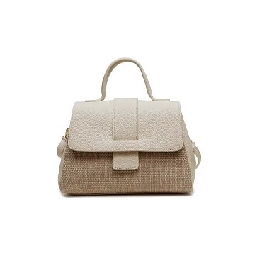 Anastasia Leather Purse Beige