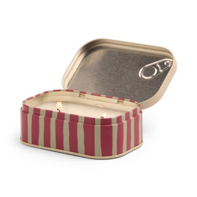 Candle Strawberry Bistro Tin