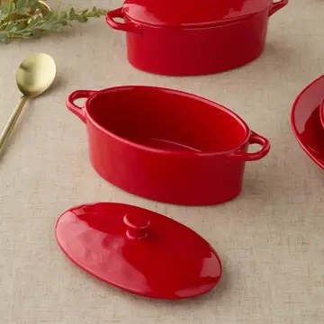 Baker Mini Oval Red 1ct