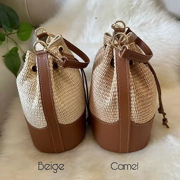 Capri Raffia Purse Camel