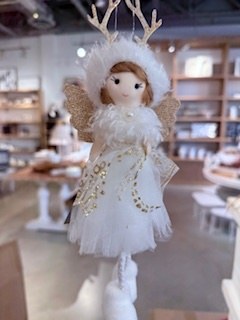 Cherib Girl White Ornament