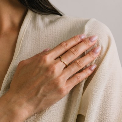 Chevron Ring S6 Gold Wp