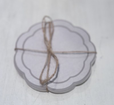 Coasters Cream/sage 4ct