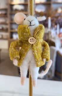 Comfy Cole Mouse Ornament
