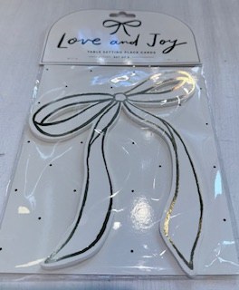 Placecards Bow Cream 8ct