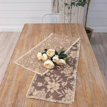 Sepia Floral Reversible Runner