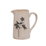 Debossed Stoneware Creamer 1ct