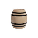 Vase Stoneware Vintage Nat/blk