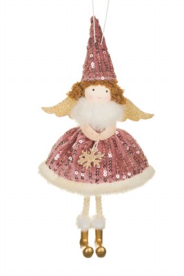 Angel Sequined Doll Ornament