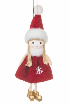 Fabric Red Doll Ornament