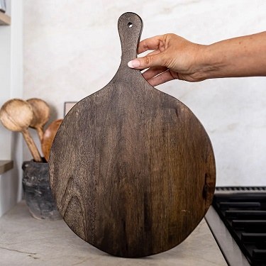 Earthy Wood Platter Pedestal