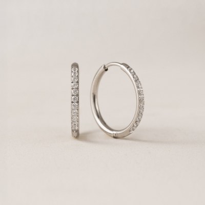 Evie Earrings Silver 15mm