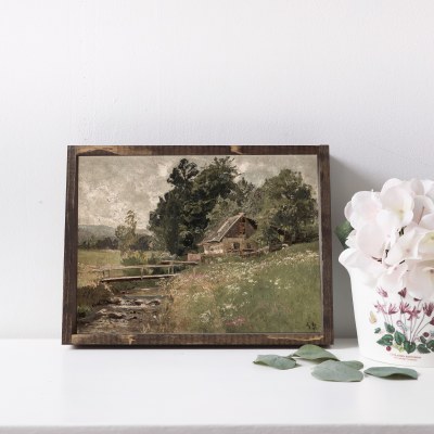 Vintage Farm Landscape Sign