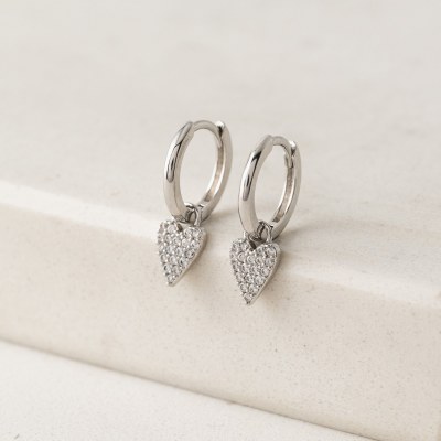 Flutter Heart Drop Earrings S