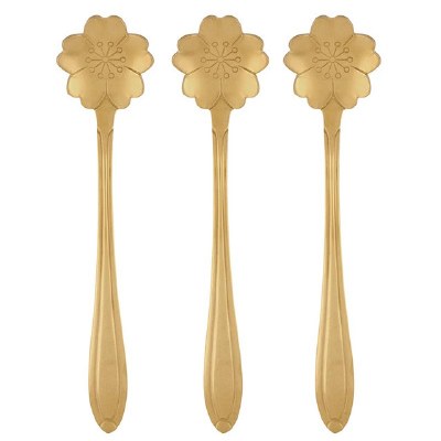 Floral Spoon 1ct Gold
