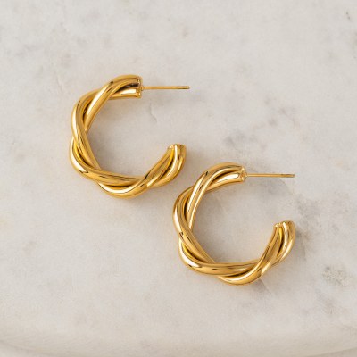 Gigi Hoop Earrings Gold