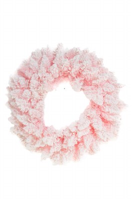Wreath Pink Frosted 23.62in