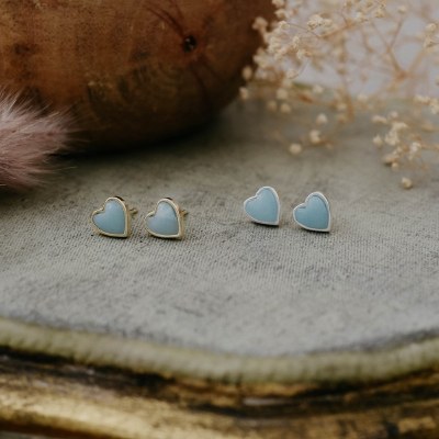 Earrings Amazonite Studs