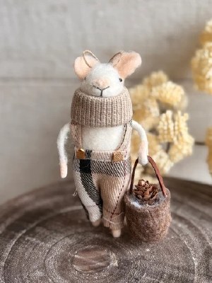 Mouse Ornament Tartan Tim