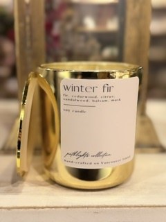 Winter Fir Candle 8oz Gold