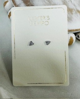 Flutter Heart Stud Earrings Si
