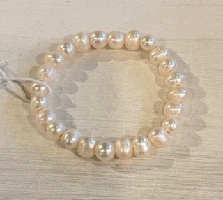 Pearl Bracelet Gold Stretch