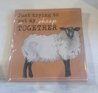 Napkin Cocktai Farm 12ct Sheep
