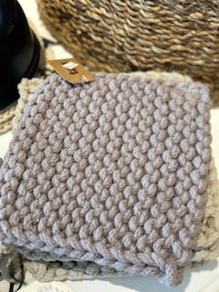 Knit Trivet/holder Grey 1ct